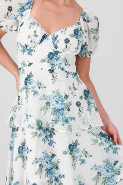 Shasa Floral Ruffle Maxi Dress