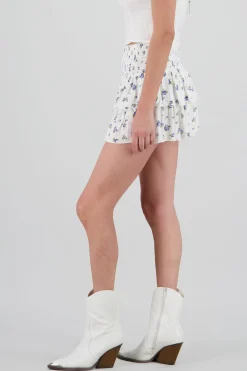 Shasa Floral Ruffle Mini Skirt