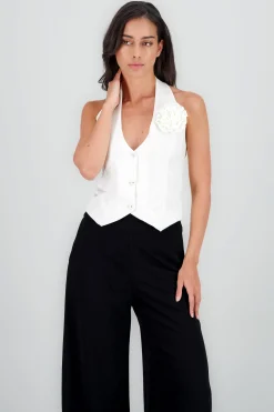 Shasa Floral Tailored Vest