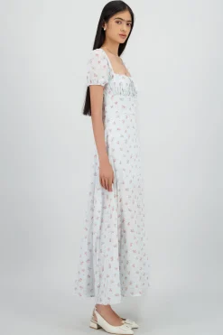 Shasa Floral Textured Midi Dress