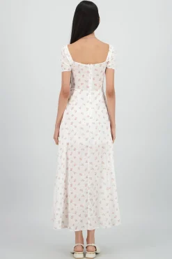 Shasa Floral Textured Midi Dress