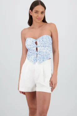 Shasa Floral Top with Mini Bows