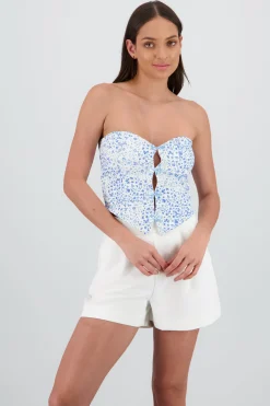 Shasa Floral Top with Mini Bows