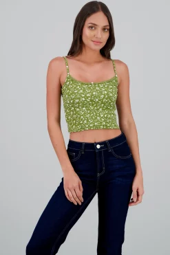 Shasa Flower Detail Crop Top