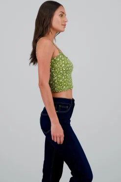 Shasa Flower Detail Crop Top