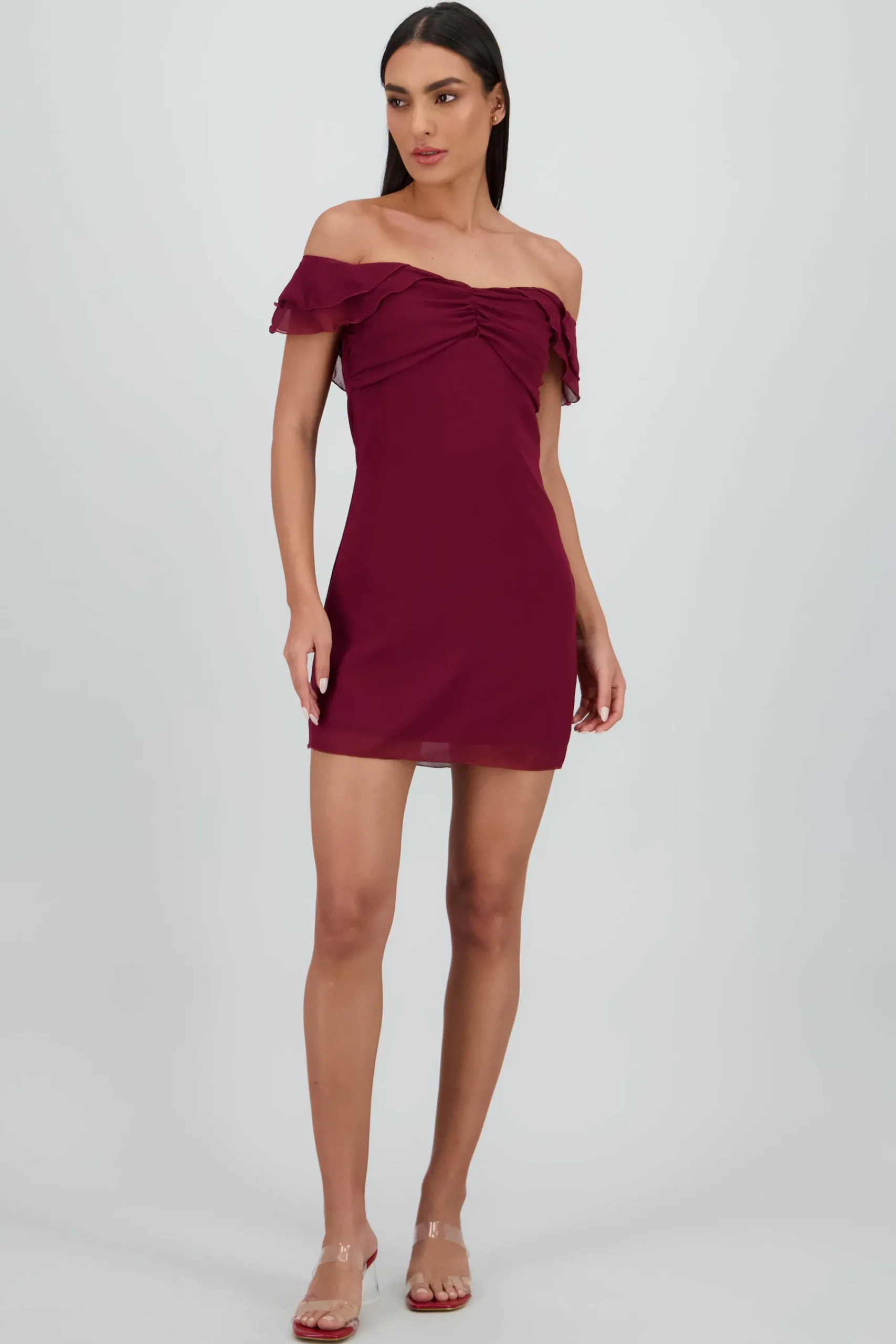 Shasa Flowing Ruffle Sleeve Dress