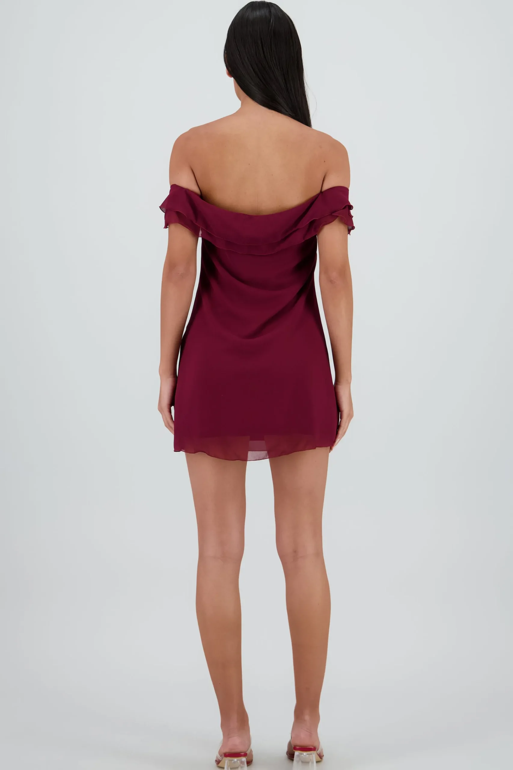 Shasa Flowing Ruffle Sleeve Dress