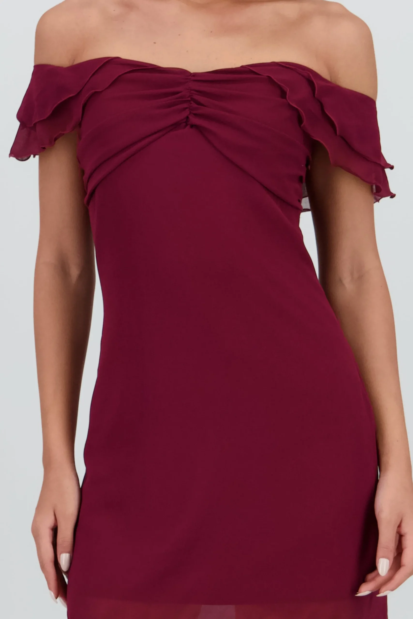 Shasa Flowing Ruffle Sleeve Dress