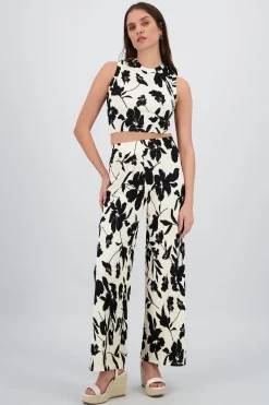 Shasa Flowing Tropical Floral Pants