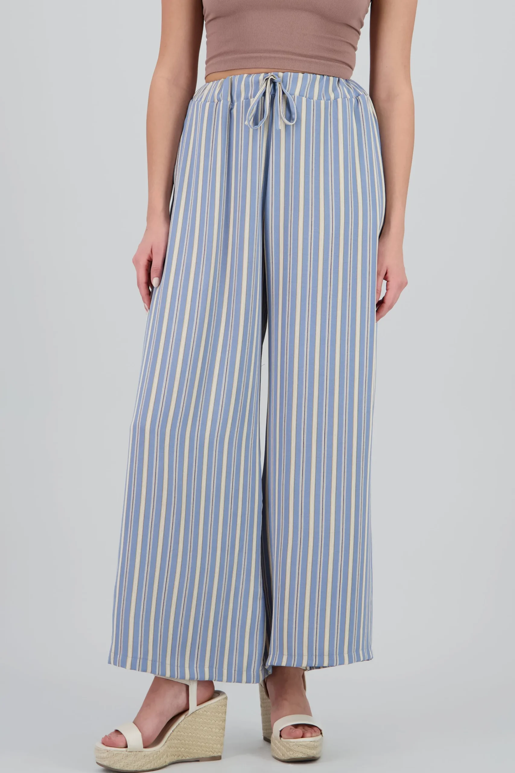 Shasa Flowy Bicolor Striped Pants