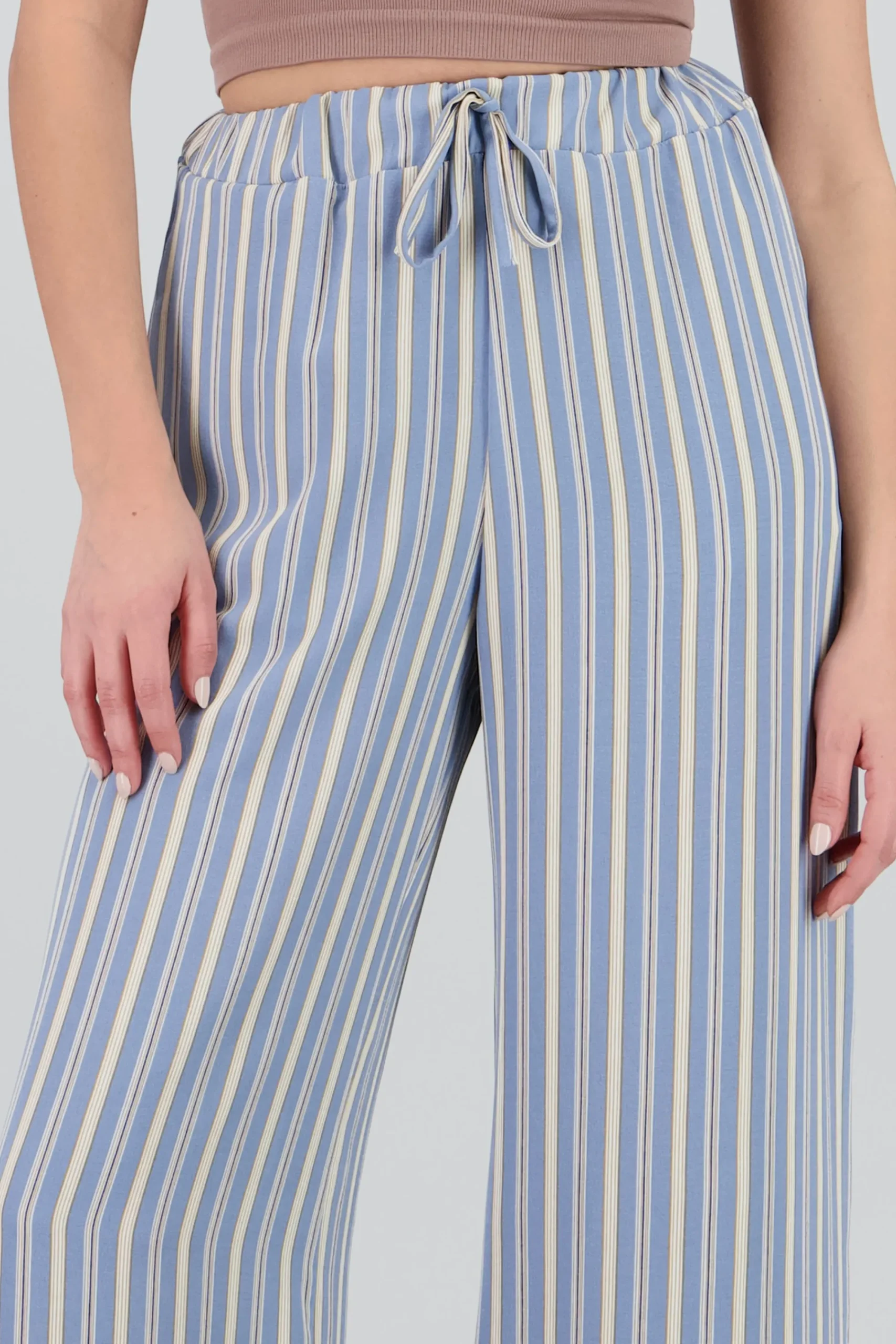 Shasa Flowy Bicolor Striped Pants