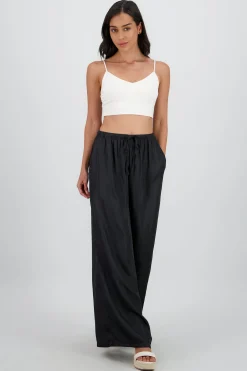 Shasa Flowy Pants with Drawstring Detail