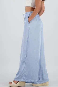 Shasa Flowy Pants with Drawstring Detail