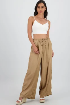 Shasa Flowy Pants with Drawstring Detail