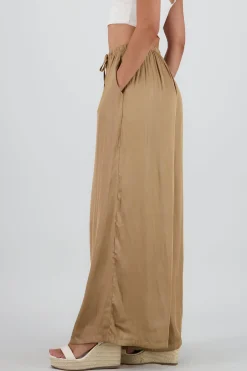 Shasa Flowy Pants with Drawstring Detail