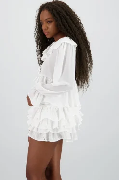 Shasa Flowy Shirt with Ruffles