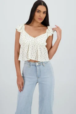 Shasa Flowy V Neck Top