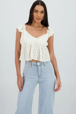 Shasa Flowy V Neck Top