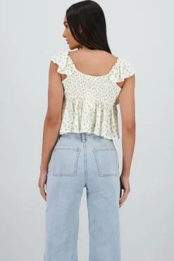 Shasa Flowy V Neck Top