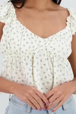 Shasa Flowy V Neck Top