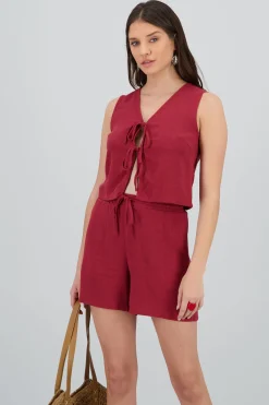 Shasa Flowy Vest with Ties