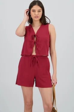 Shasa Flowy Vest with Ties