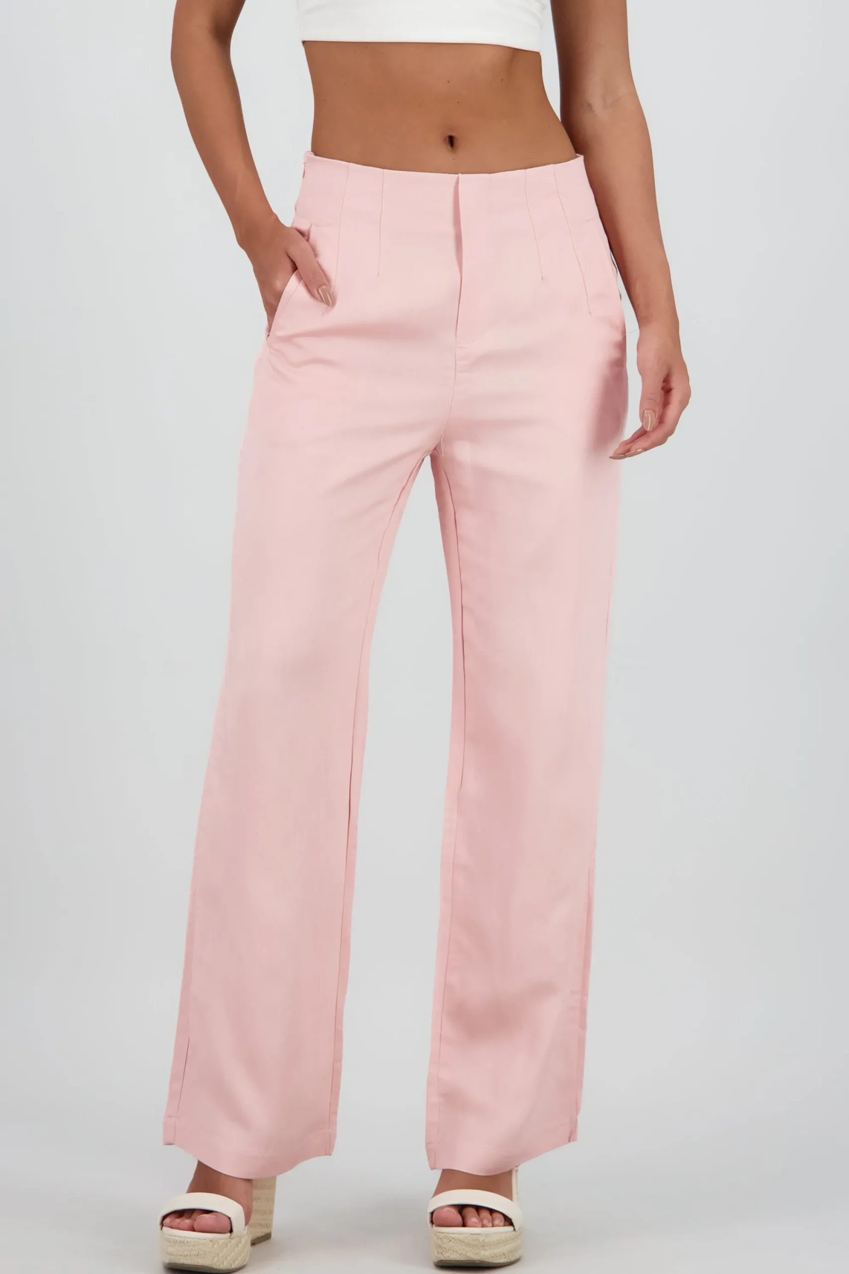 Shasa Fluid Pants with Pleat Detail
