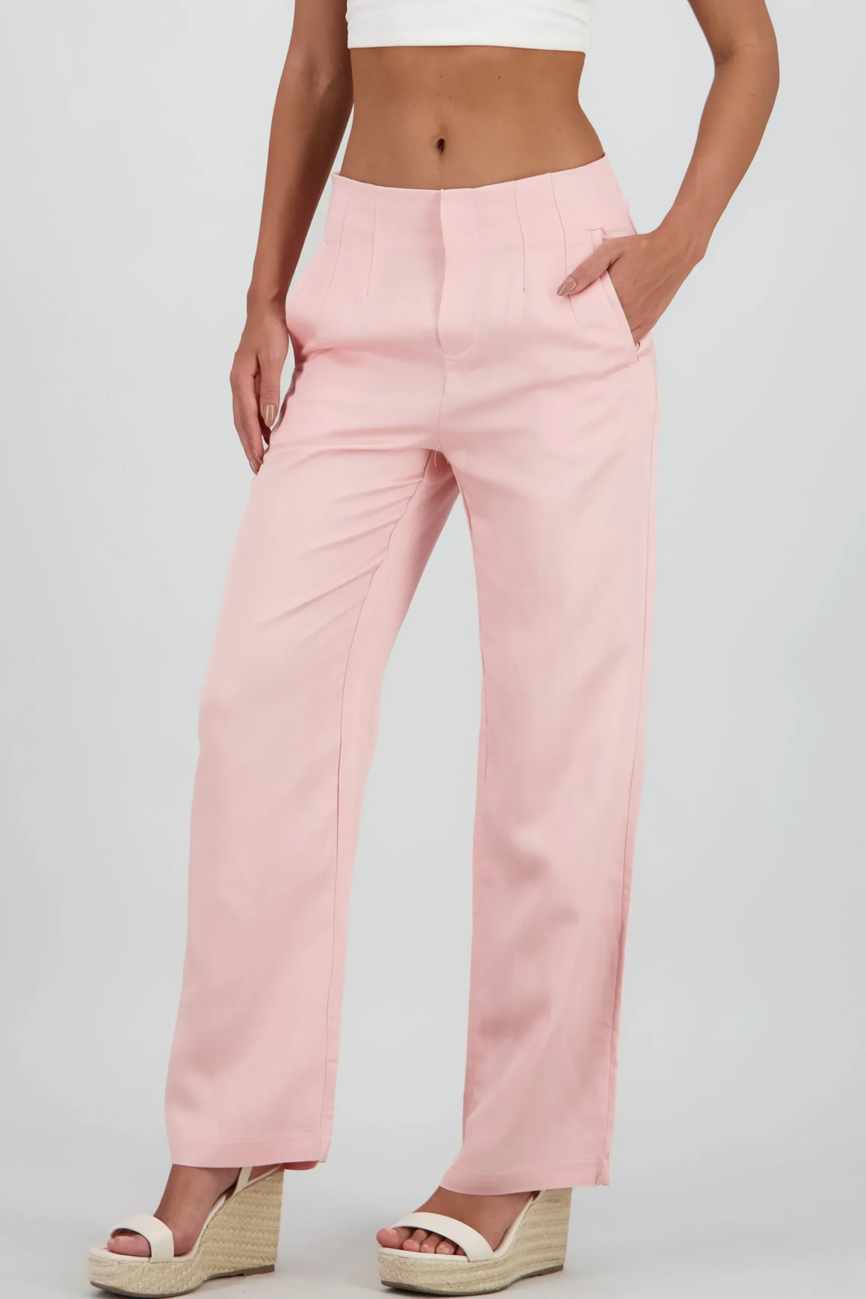Shasa Fluid Pants with Pleat Detail