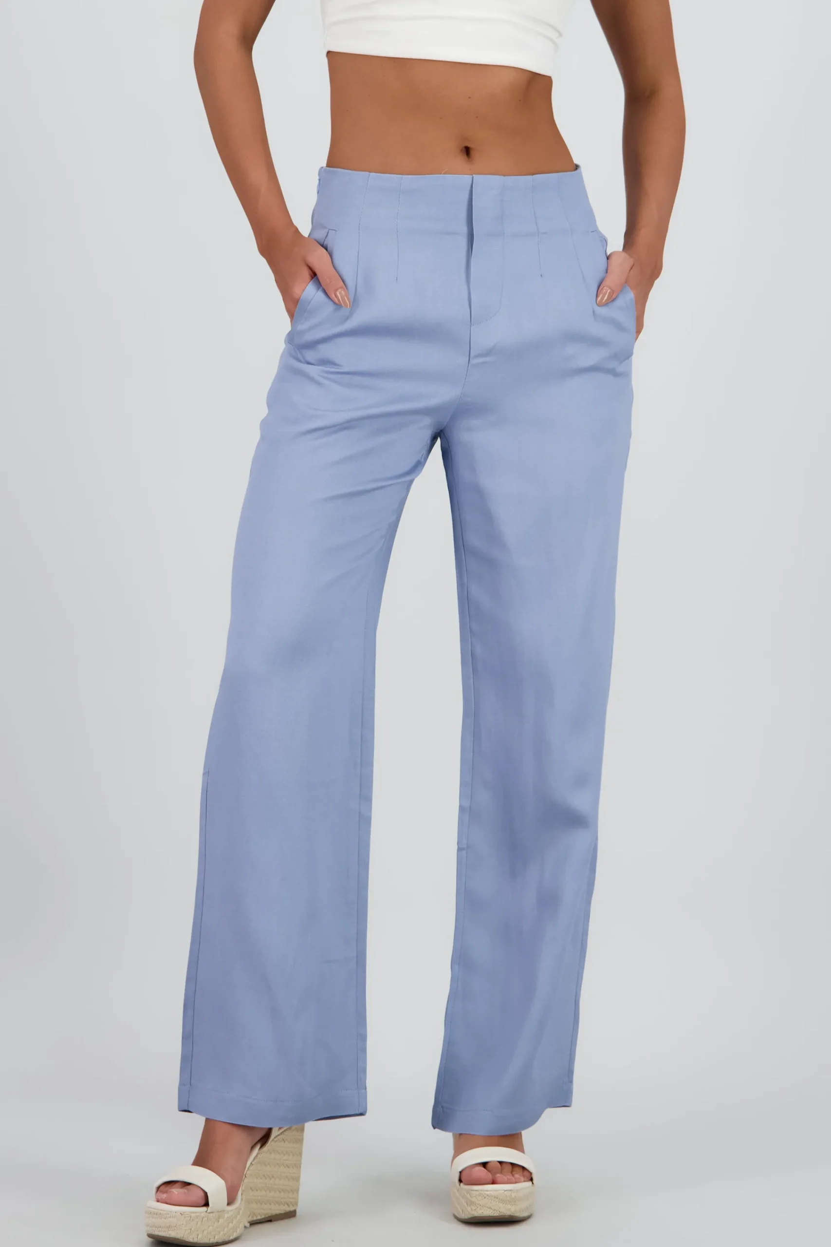 Shasa Fluid Pants with Pleat Detail
