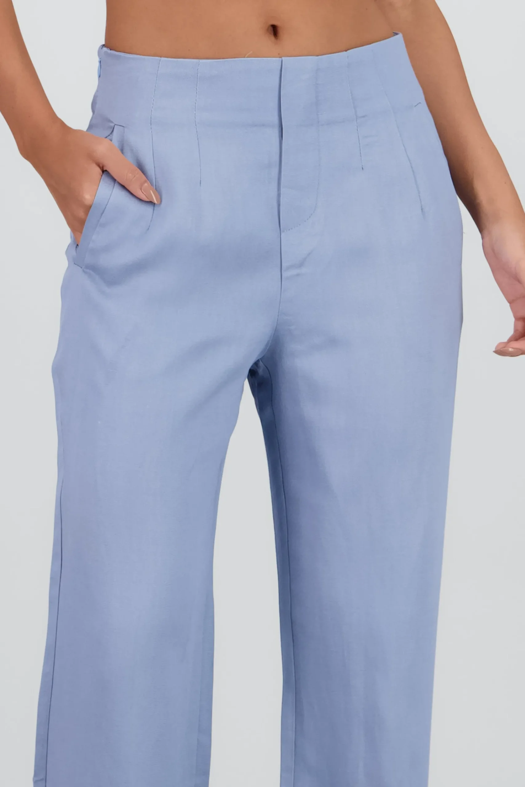 Shasa Fluid Pants with Pleat Detail