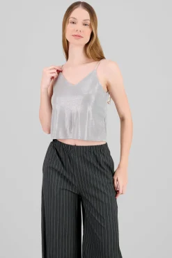 Shasa Fluid Sparkle Strap Top
