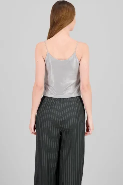 Shasa Fluid Sparkle Strap Top