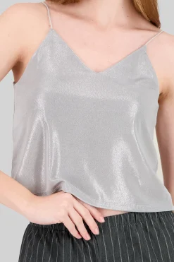 Shasa Fluid Sparkle Strap Top