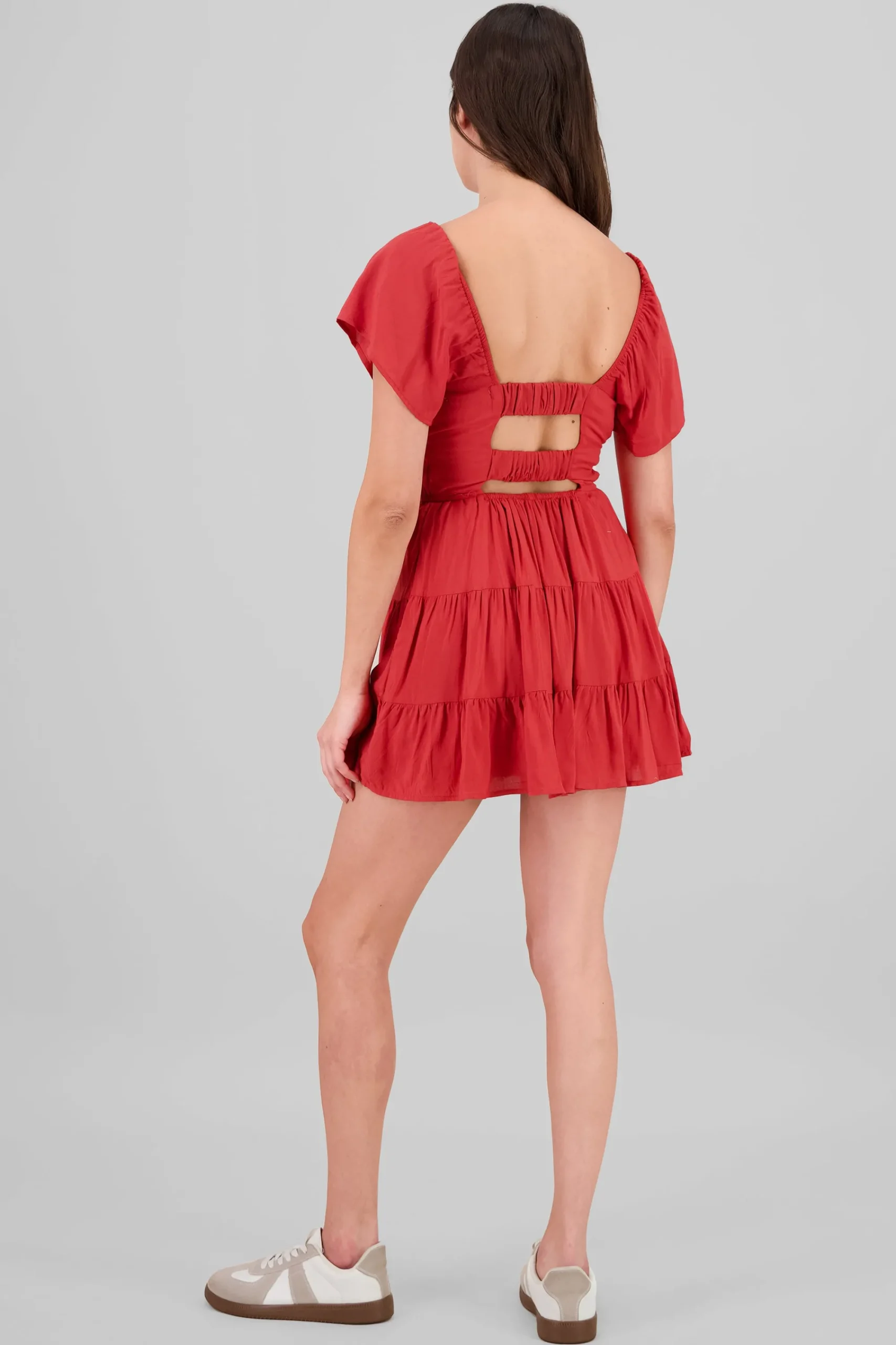 Shasa Frill Bust Short Sleeve Dress