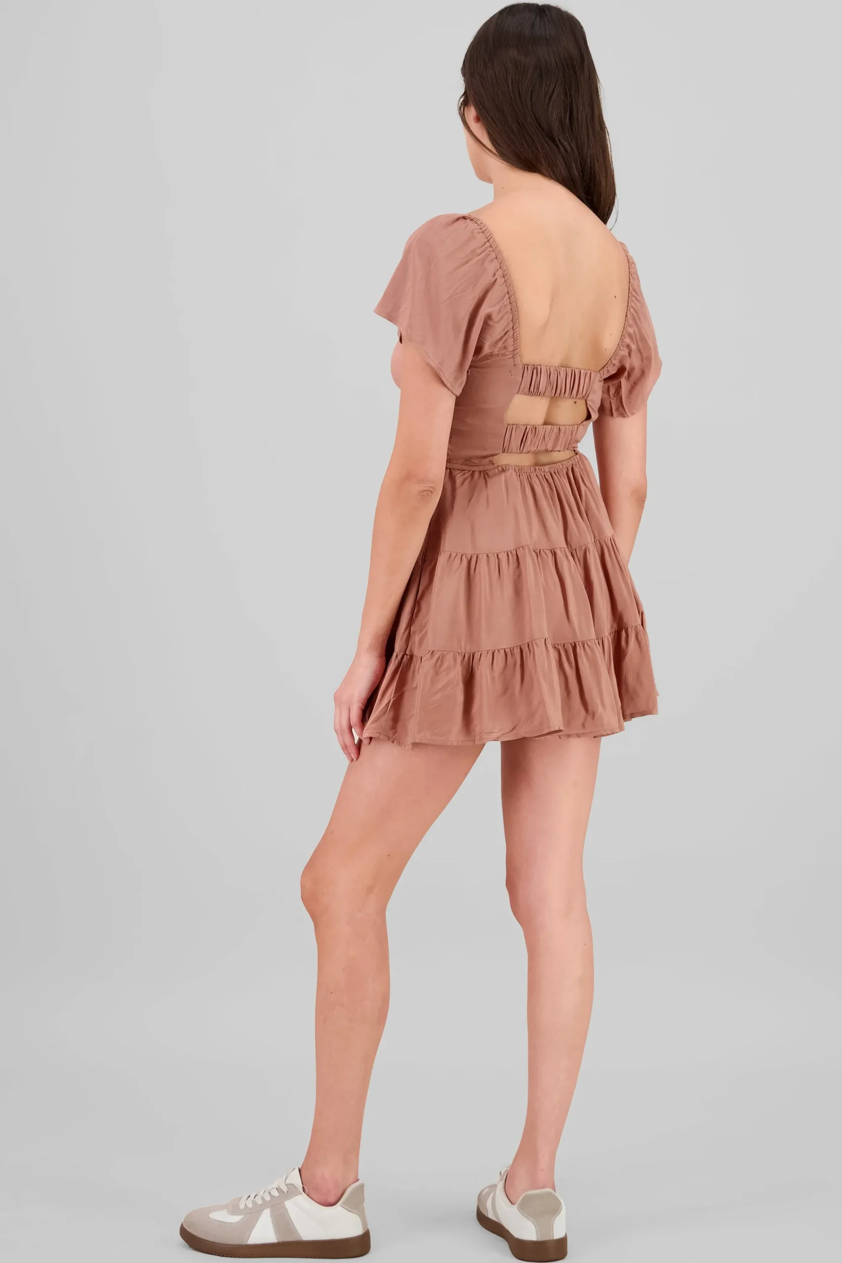 Shasa Frill Bust Short Sleeve Dress