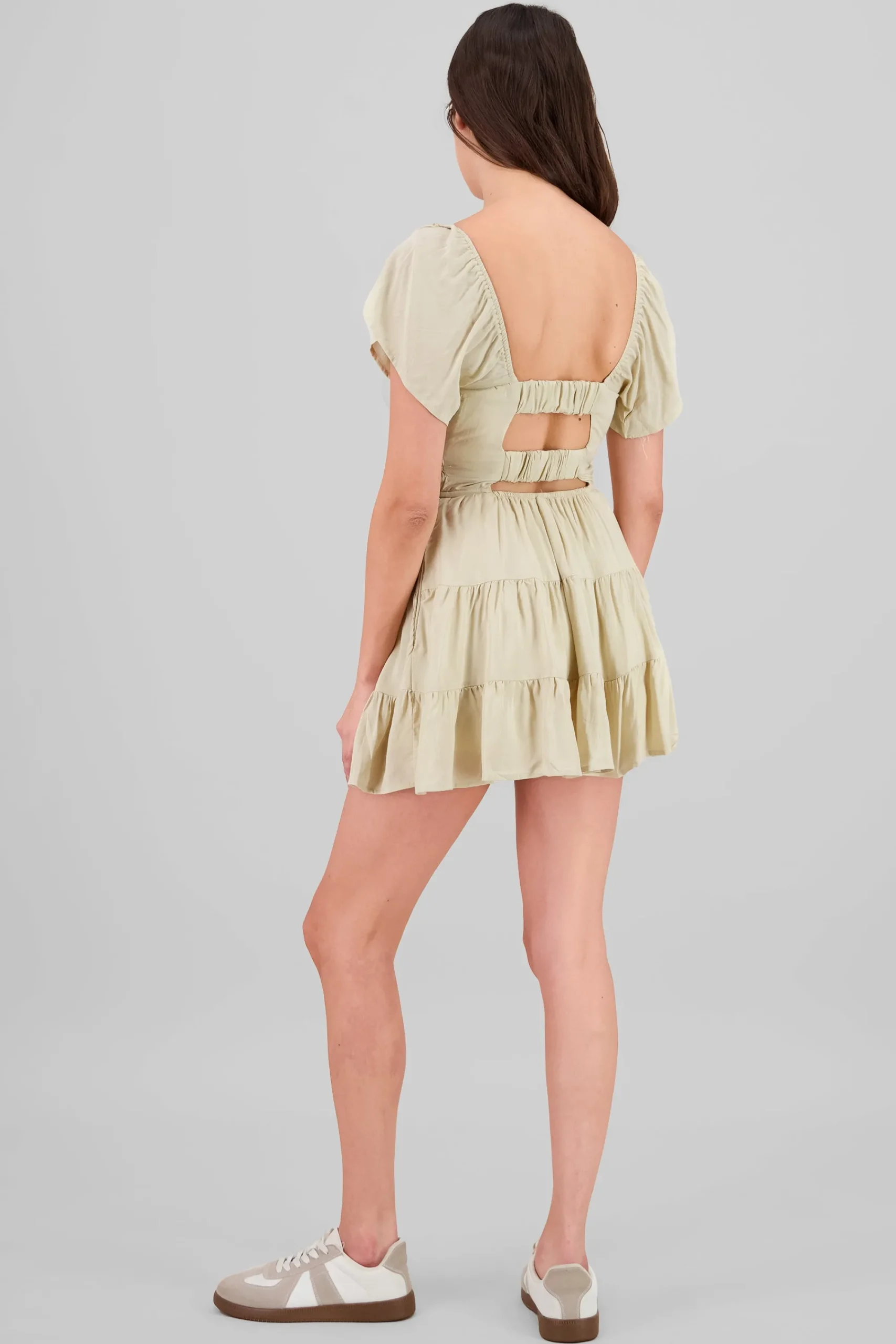 Shasa Frill Bust Short Sleeve Dress