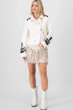 Shasa Fringe Detail Mini Skirt