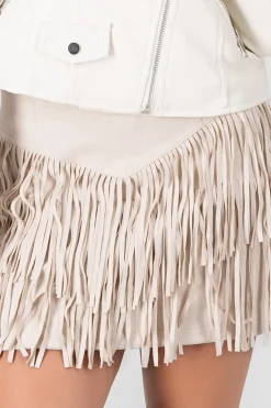Shasa Fringe Detail Mini Skirt