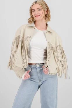 Shasa Fringe Glitter Jacket