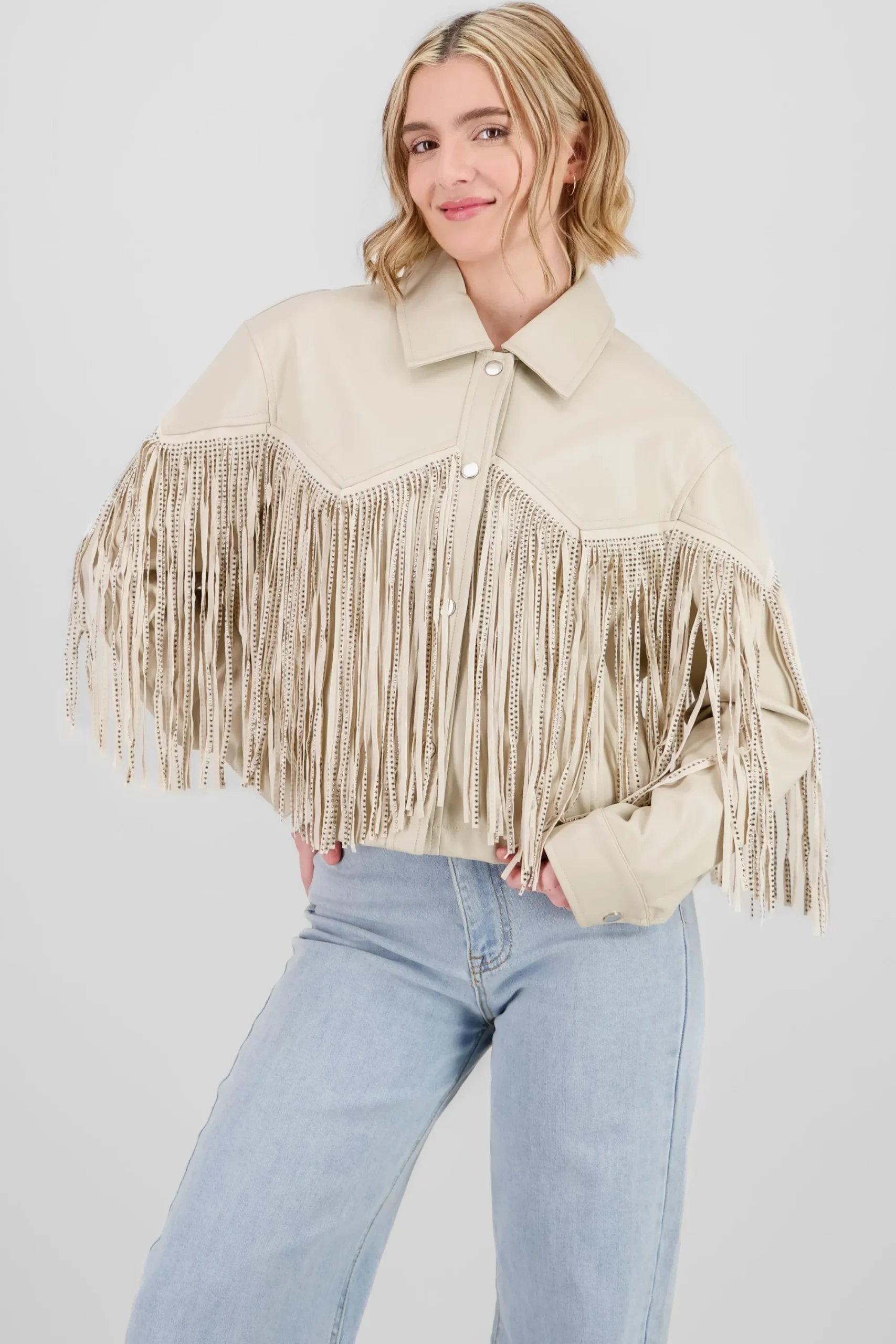 Shasa Fringe Glitter Jacket