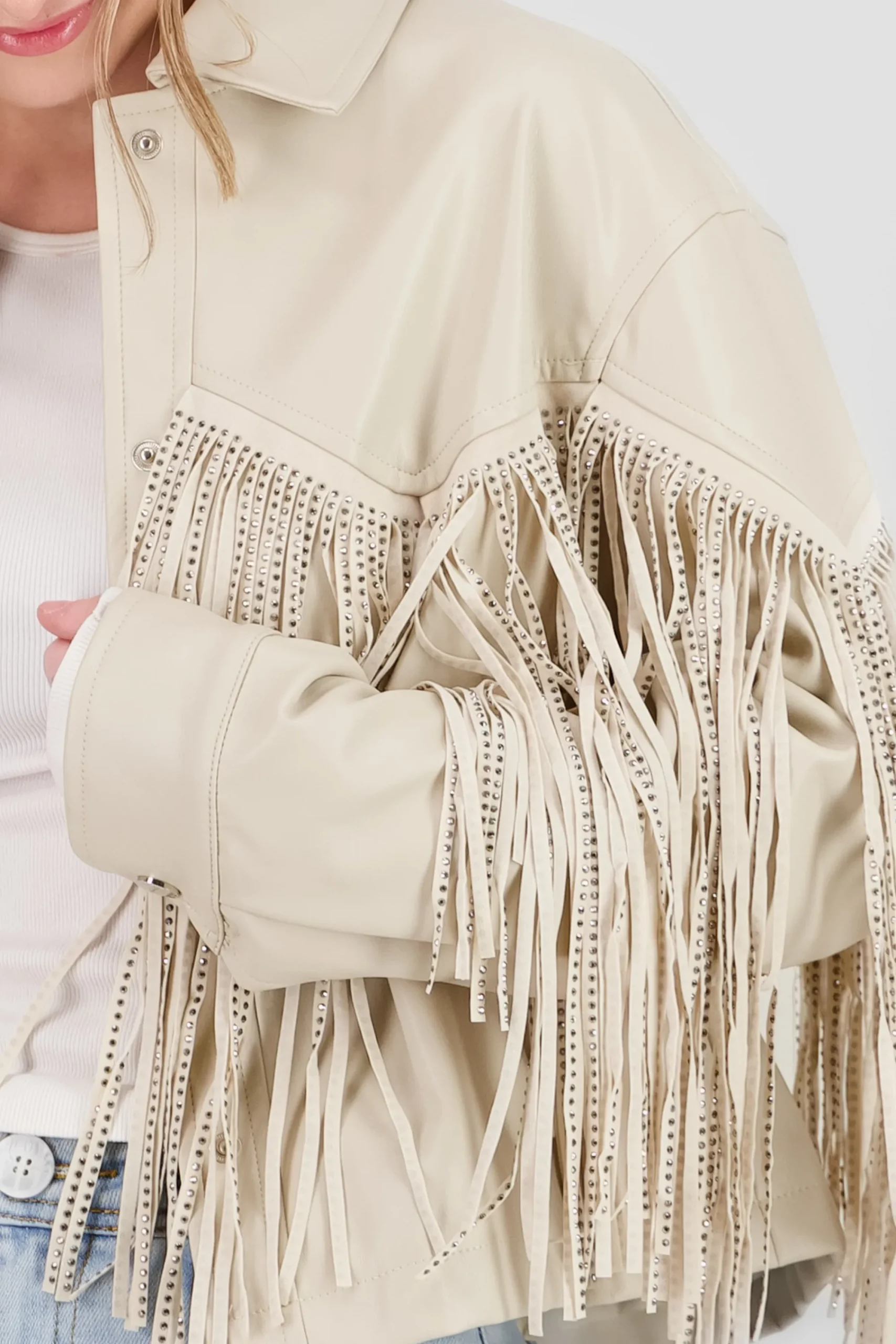 Shasa Fringe Glitter Jacket