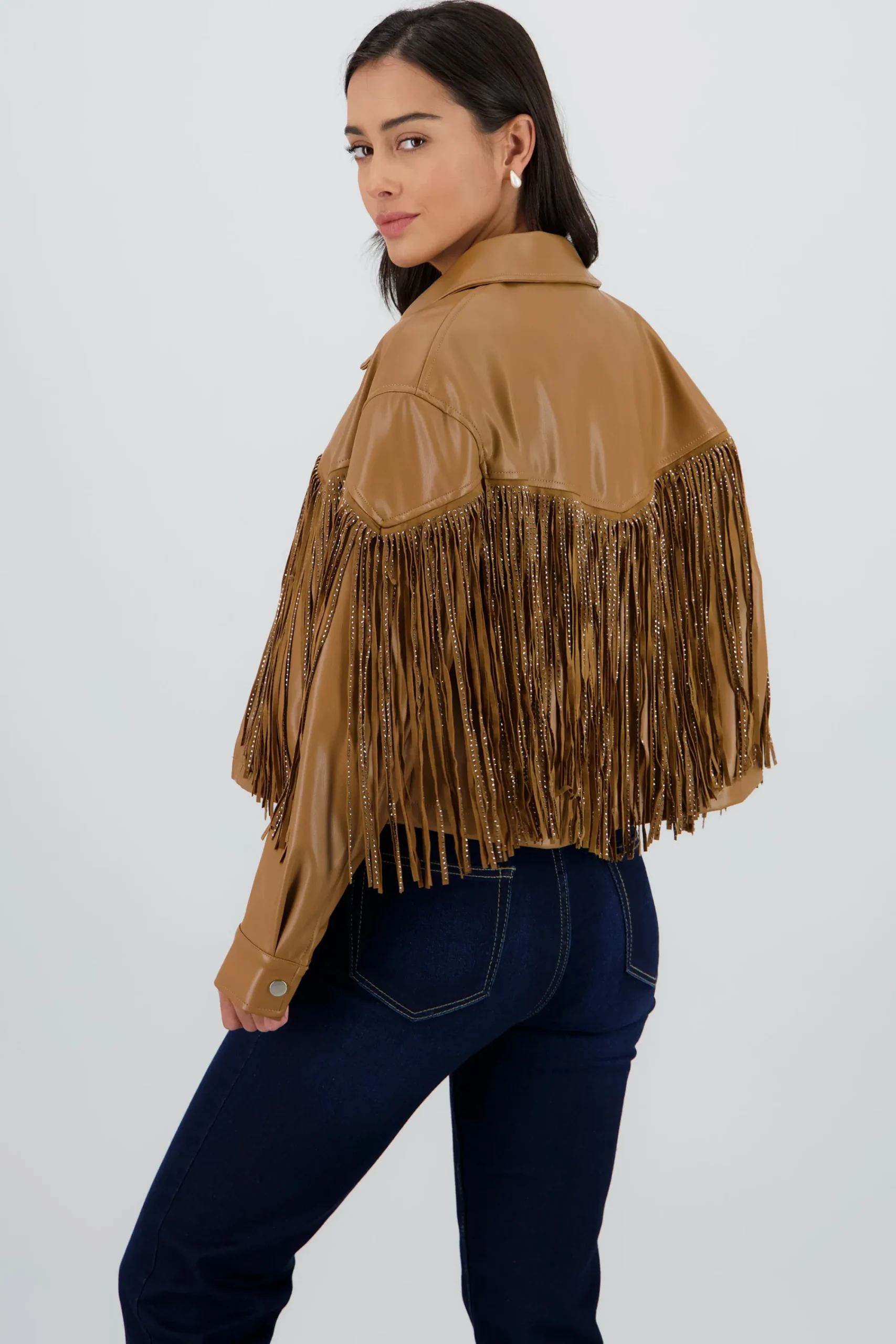 Shasa Fringe Glitter Jacket