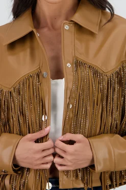 Shasa Fringe Glitter Jacket