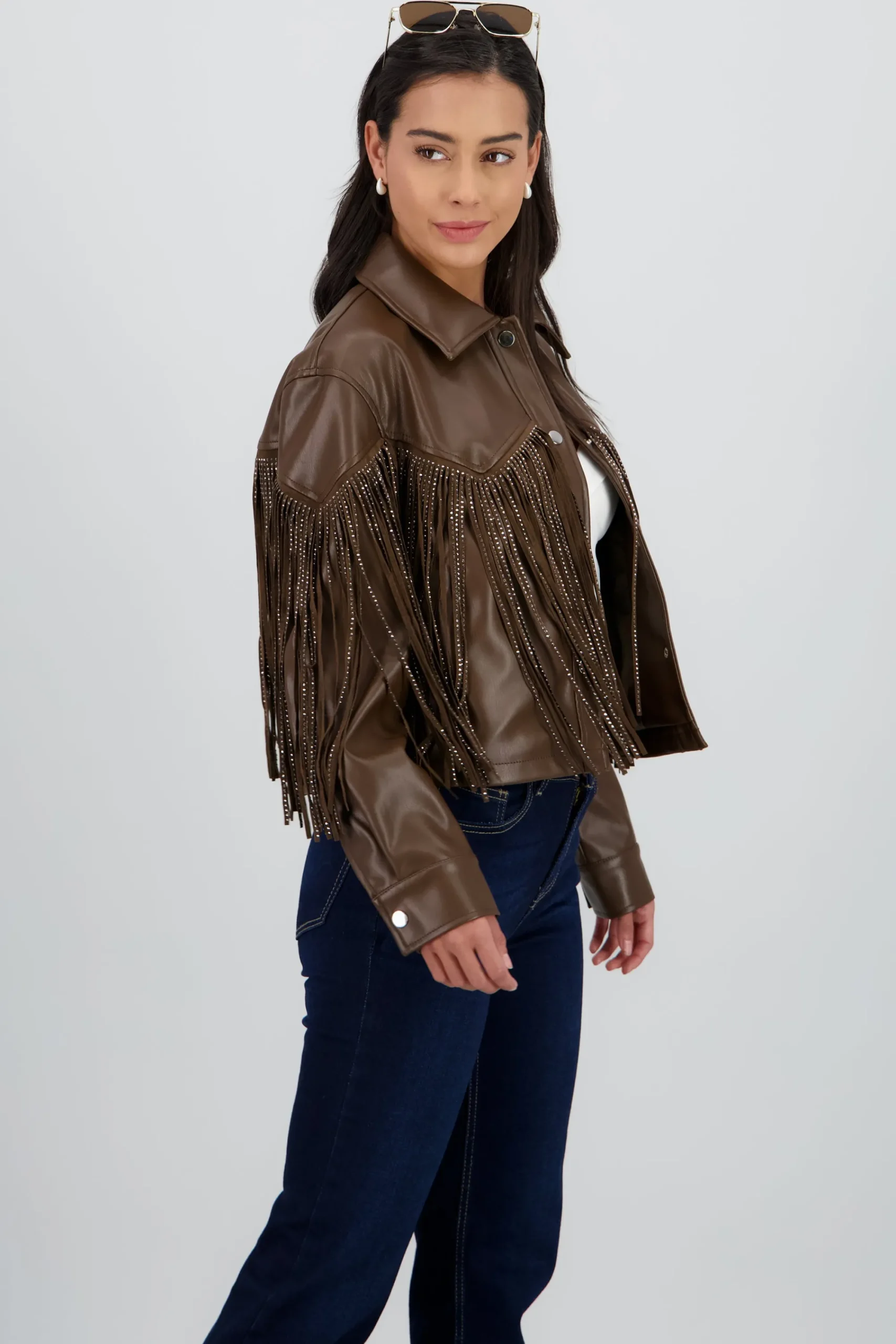 Shasa Fringe Glitter Jacket