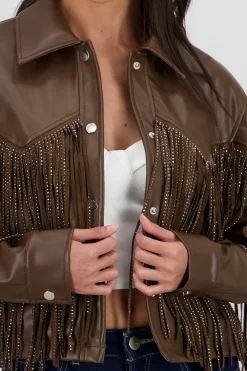 Shasa Fringe Glitter Jacket