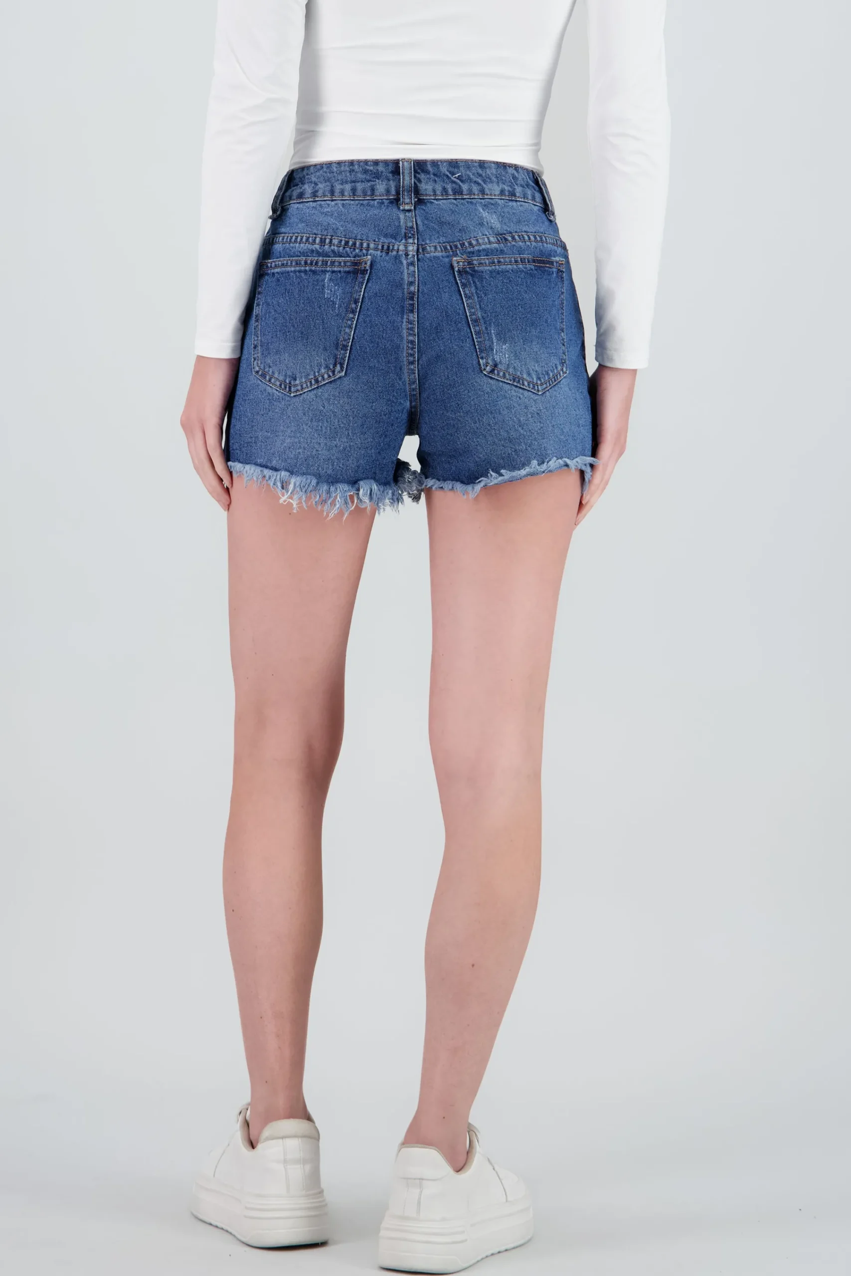 Shasa Fringed Button Shorts