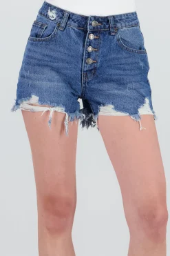 Shasa Fringed Button Shorts