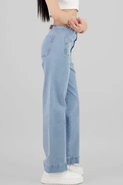 Shasa Front Pockets Wide Leg Jeans