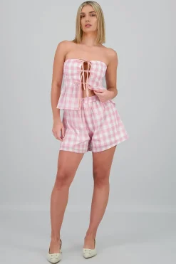 Shasa Gingham Check Shorts