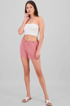 Shasa Gingham Mini Shorts
